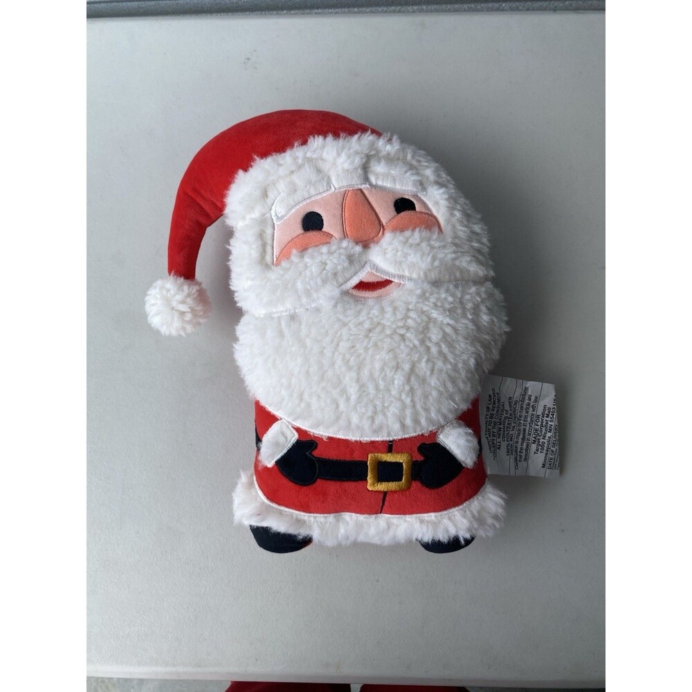 Target Santa Plush Pillow Christmas Decor Stuffed Holiday Sherpa Red Hat 15"